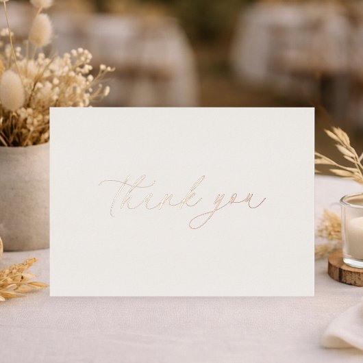 Thank You Wedding Card | Real Gold Foil 箔招待状