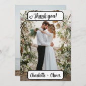 Thank You Wedding Card with Picture (Back & Front) サンキューカード (正面/裏面)