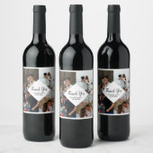 Thank you Wedding Couple  ワインラベル (ボトル)