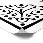 Thank you wedding sign Black & White chalkboard uk ポスター (角)