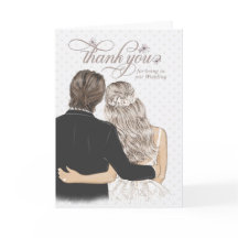 Thank You Wedding Wedding Attendants Taupe