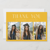 Thank You Whimsical Yellow Graduation Photo 案内状 (正面)