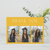 Thank You Whimsical Yellow Graduation Photo 案内状 (スタンド正面)