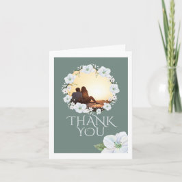 Thank You White Apple Blossomリース写真結婚s カード