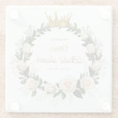 Thank You White Roses & Baby’s Breath  ガラスコースター (裏面)