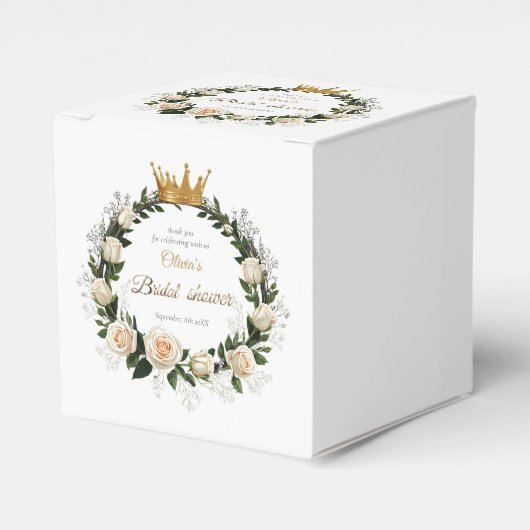 Thank You White Roses & Baby's Breath フェイバーボックス (正面サイド)