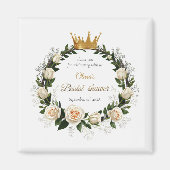 Thank You White Roses & Baby's Breath マグネット (正面)