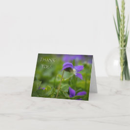 “Thank You!” Wild Violet Note Folded Greeting Card カード