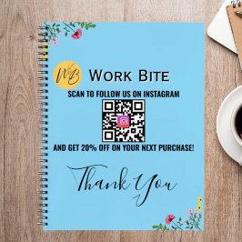 Thank You Wildflower Business Instagram Qr Code ノートブック