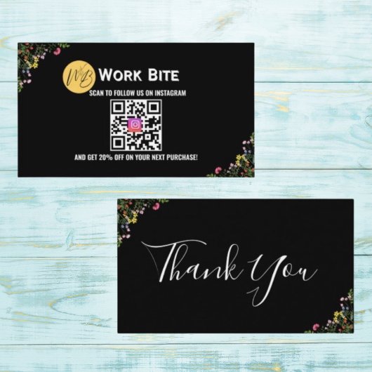 Thank You Wildflower Instagram QRコード   割引カード