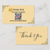 Thank You Wildflower Instagram Qr Code   割引カード (正面/裏面)