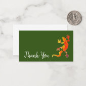 Thank You Wildlife geckoエコ動物 ノートカード (正面/裏面インサイチュ)