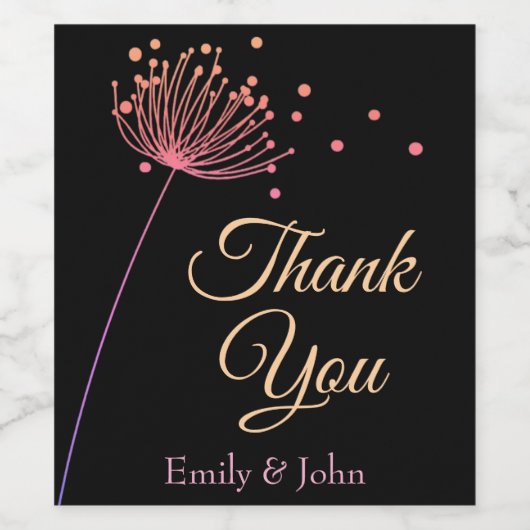 Thank you wine bottle favours ワインラベル (シングルラベル)