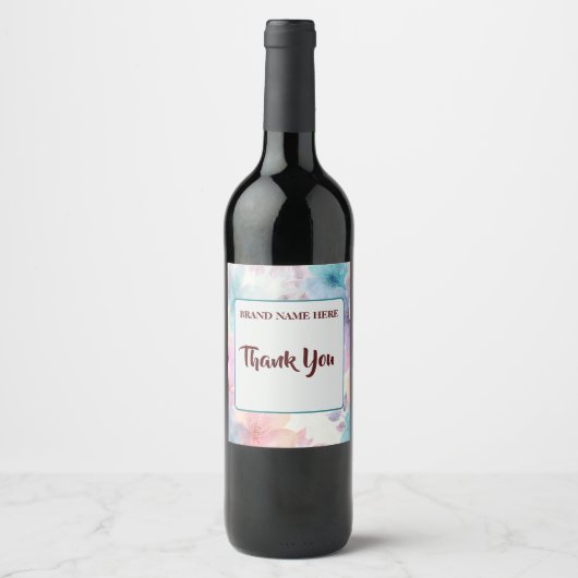 Thank You Wine Label – Elegant Appreciation Gift ワインラベル (正面)