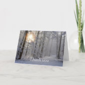 Thank You Winter Road Trail Trees Frost カード (正面)