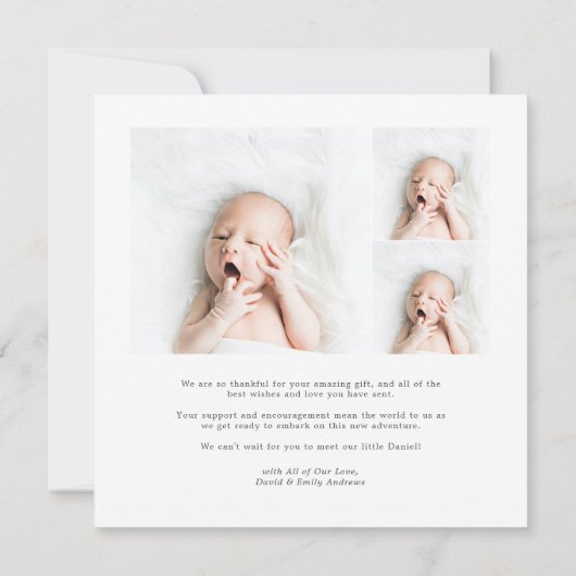 Thank You with Data Photo Collage誕生 案内状 (裏面)