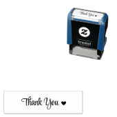 “Thank You” with Heart Rubber Stamp セルフインキングスタンプ (インサイチュ)