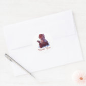 Thank you, wolf sticker ラウンドシール (封筒)