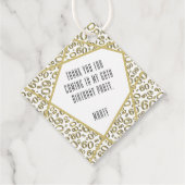 Thank You Wonky Lines 60番号パターン金ゴールド/白 フェイバータグ (裏面)