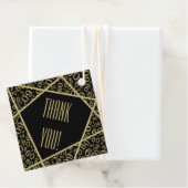 Thank You Wonky Lines 60 Number Pattern金ゴールド/Black フェイバータグ (インサイチュ)