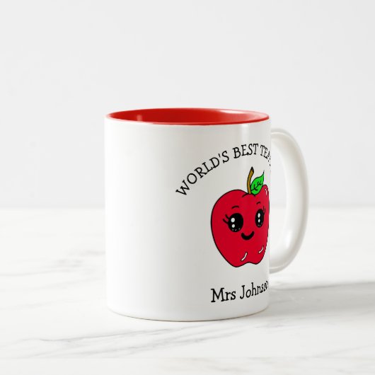 Thank You Worldの最高の先生感謝の贈り物 ツートーンマグカップ (正面右)