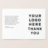 Thank You Your Business Logoカスタム金ゴールド 箔カード (内部)