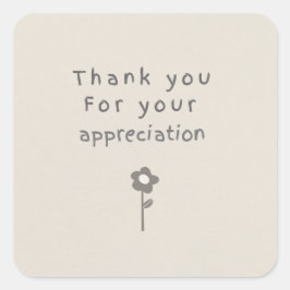 ' Thank your appreciation sticker ' スクエアシール
