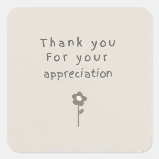 ' Thank your appreciation sticker ' スクエアシール