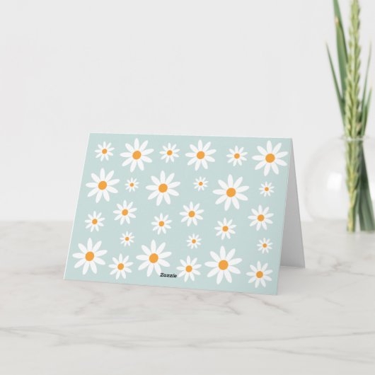 Thank yoy card boho Daisy mint サンキューカード (裏面)