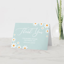 Thank yoy card boho Daisy mint サンキューカード