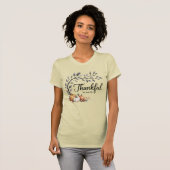 Thankful Always Elegant Thanksgiving Autumn Tシャツ (正面フル)