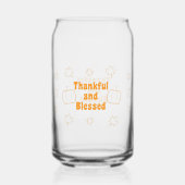 Thankful and Blessed Can Glass Thanksgiving ガラス缶 (正面)