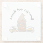 Thankful and Blessed Gnome ガラスコースター (裏面)