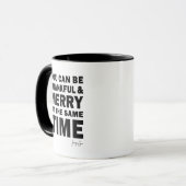 Thankful and Merry at the Same Time Holiday マグカップ (正面左)