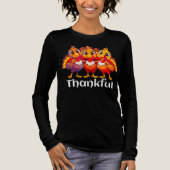 Thankful baby turkey funny cartoon  トライブレンドＴシャツ (正面)