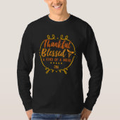 Thankful Blessed CNA Thanksgiving Fall Autumn Tシャツ (正面)