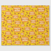 Thankful & Blessed Fall Orange Leaves Dark Yellow ラッピングペーパー (フラット)
