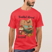 Thankful Blessed Obsessed Book funny Tシャツ (正面)