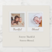 Thankful & Blessed Polaroid Photo | Custom Gift ビールラベル (シングルラベル)
