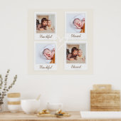 Thankful & Blessed Polaroid Photo | Custom Gift ポスター (キッチン)