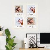 Thankful & Blessed Polaroid Photo | Custom Gift ポスター (ホームオフィス)