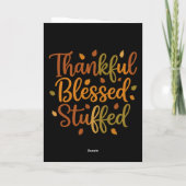 Thankful Blessed Stuffed Thanksgiving Card カード (裏面)