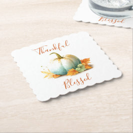 Thankful & Blessed Thanksgiving Paper Coaster ペーパーコースター