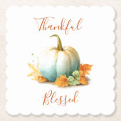 Thankful & Blessed Thanksgiving Paper Coaster ペーパーコースター (正面)