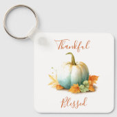 Thankful & Blessed Thanksgiving Pumpkin Keychain キーホルダー (正面)