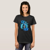 Thankful Blue Pumpkin Sunflower Diabetes Awareness Tシャツ (正面フル)