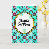 Thankful Daisies Retro Floral Thank You Card カード (黄色い花)