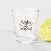 Thankful for Everything Thanksgiving Funny  ショットグラス (正面)