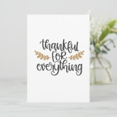 Thankful for Everything Thanksgiving Funny 招待状 (スタンド正面)