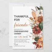 Thankful For Friends Dinner 招待状 (正面)